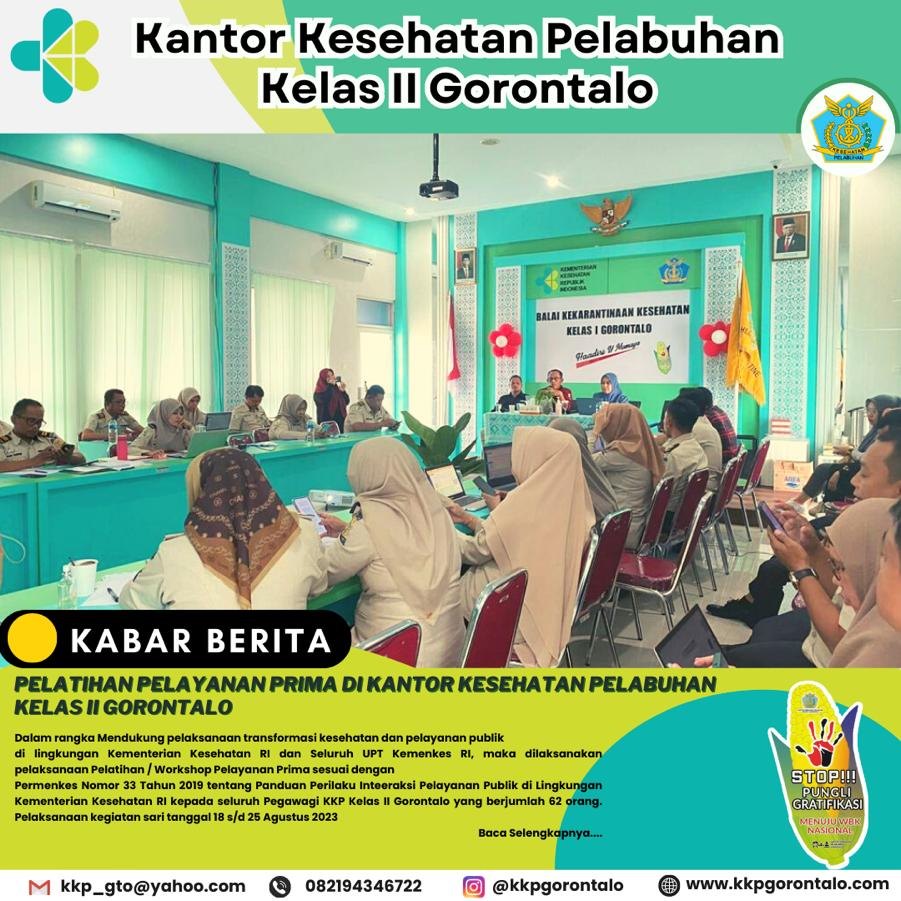 Pelatihan / Workshop Pelayanan Prima di KKP Kelas II Gorontalo